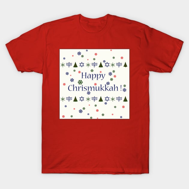 Happy Christmas Hanukkah Combo T-Shirt by DISmithArt